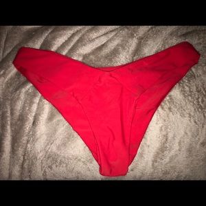 Red bathing suit bottoms